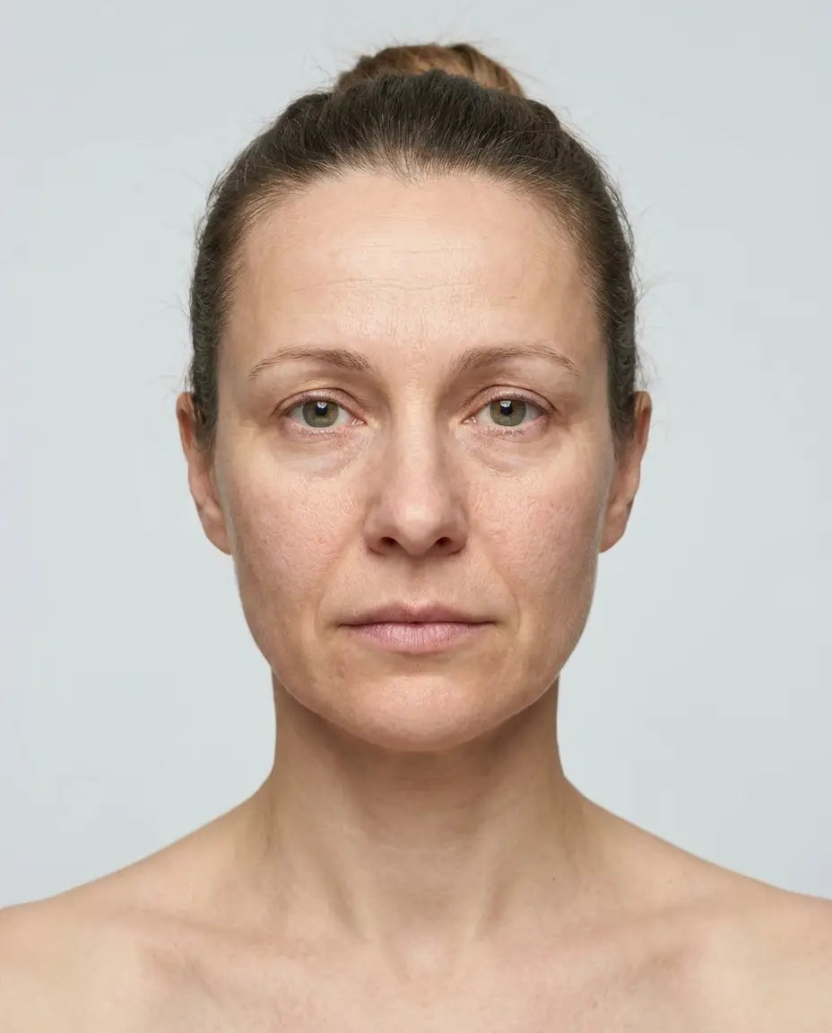 Skin before — fine lines and enlarged pores