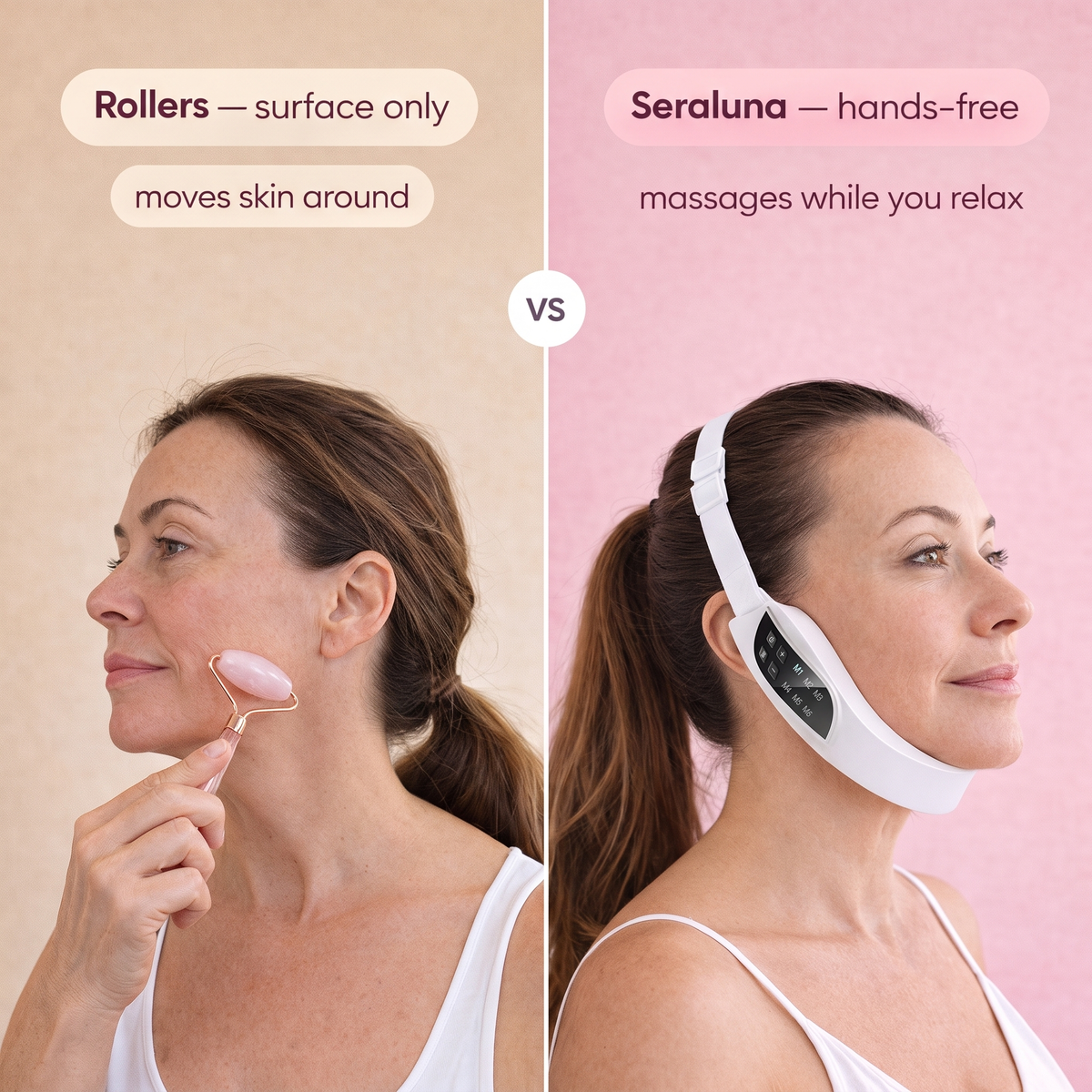 Rollers need your hands — Seraluna works hands-free